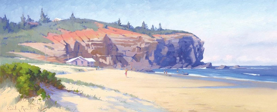 Oil Painting by Gordon Rossiter titled Afternoon Red Head Beach