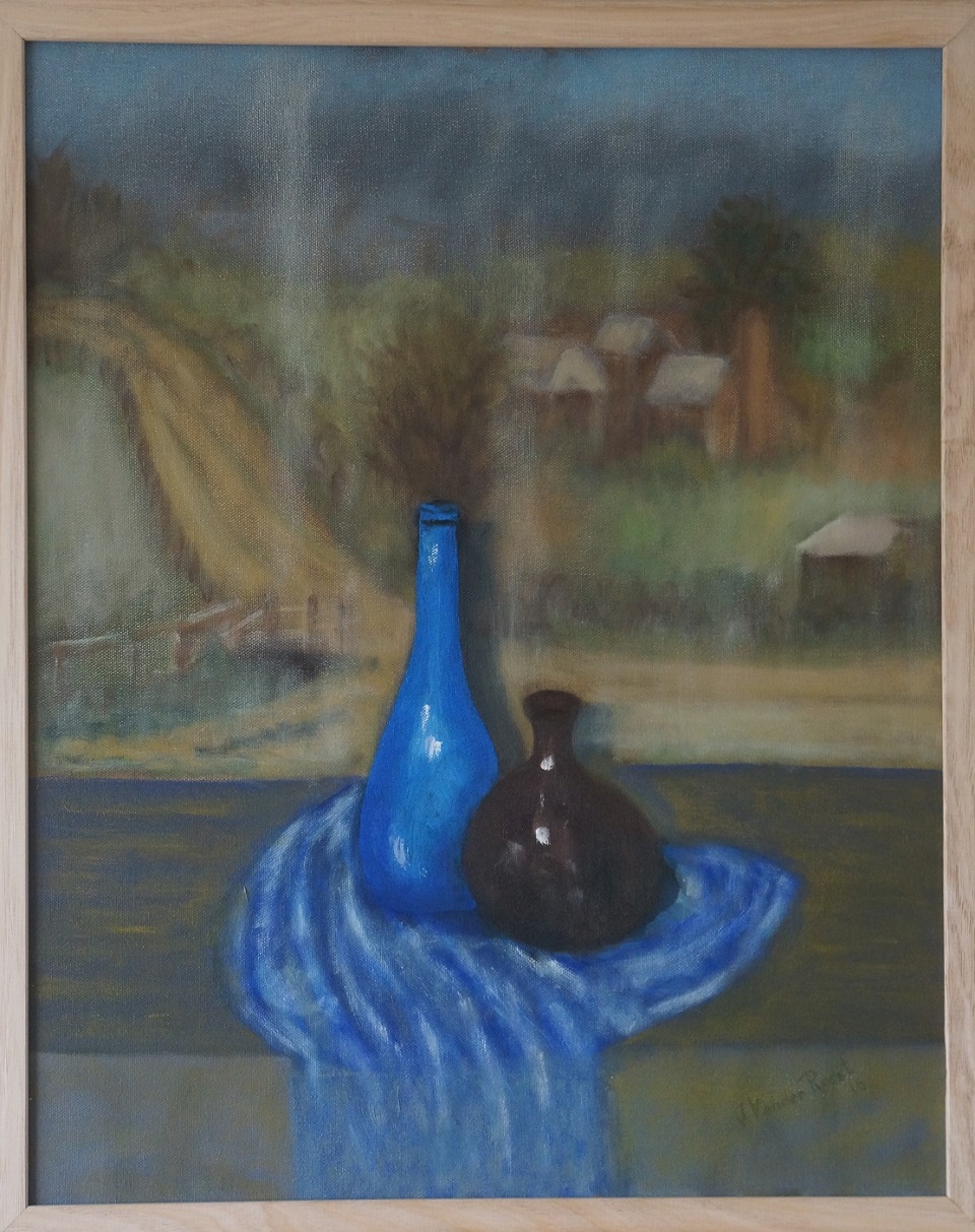 Oil Painting by John Vander Reest titled In front of window