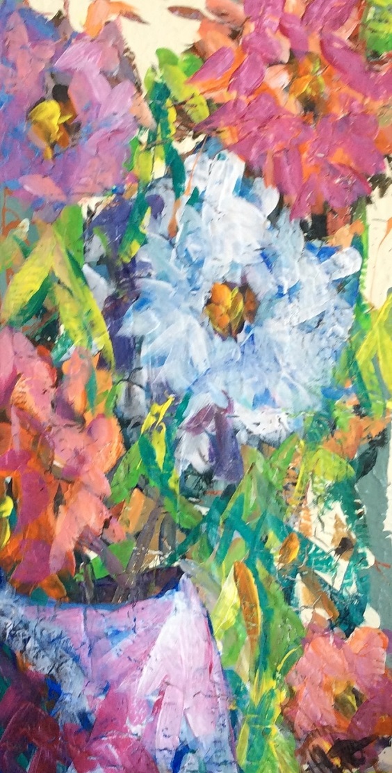 Mixed Media Painting by June McCotter titled Wow