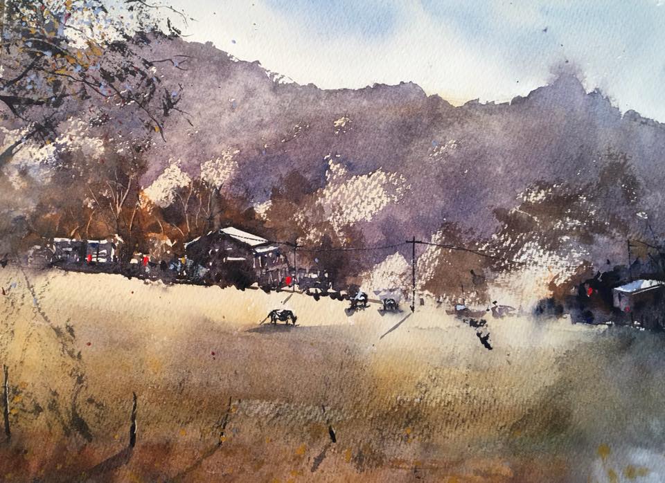 Watercolour Painting by Tony White titled Berry NSW