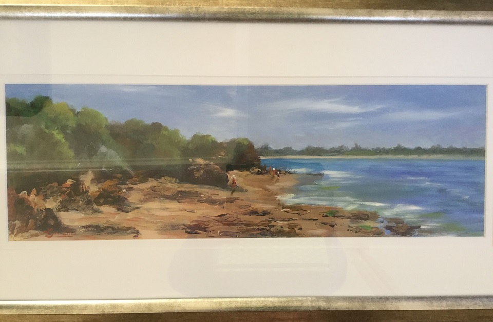 Oil Painting by Lyn Ellis titled Point Lonsdale from the Pier