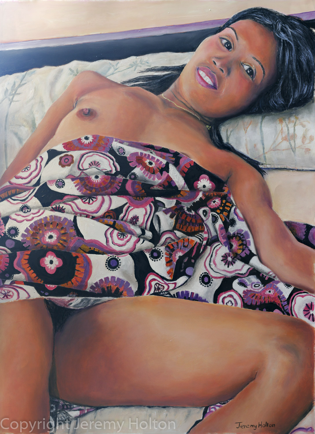 Oil Painting by Jeremy Holton titled The sweetest smile