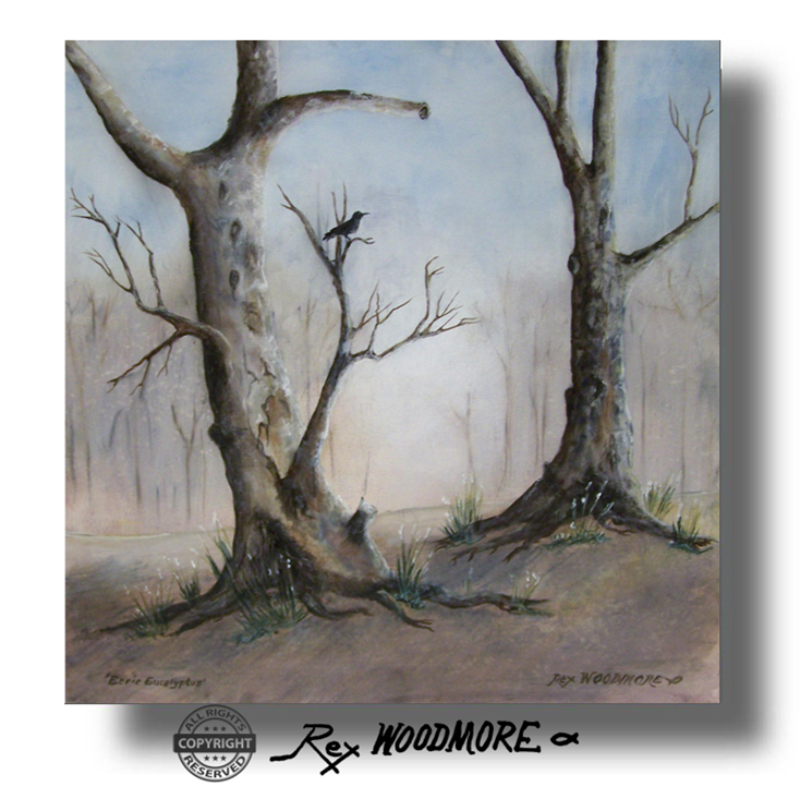 Acrylic Painting by Rex Woodmore titled Eerie Eucalyptus