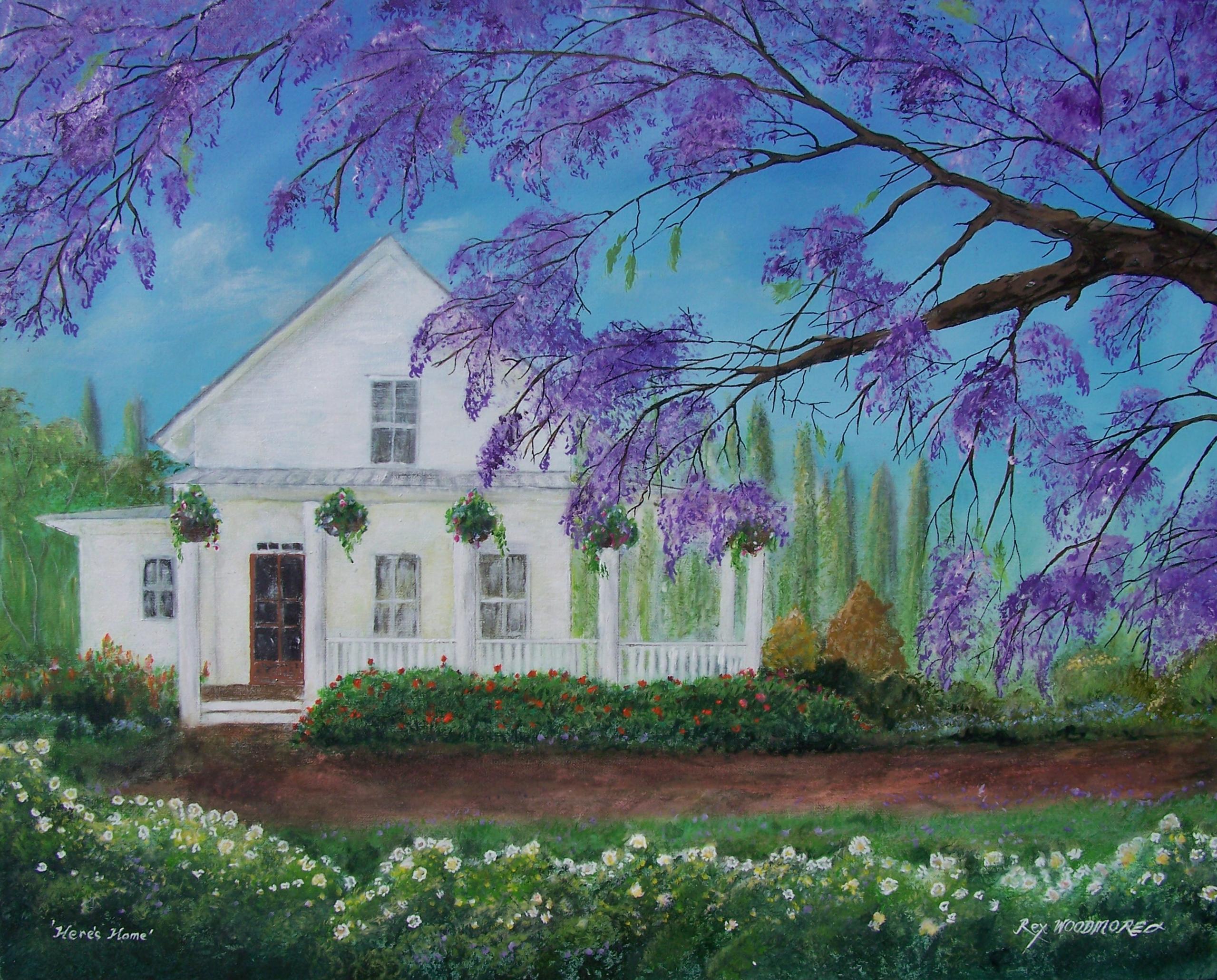 Acrylic Painting by Rex Woodmore titled Here's Home