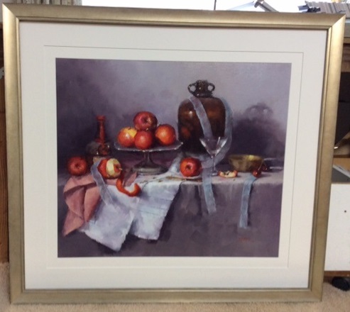 Oil Painting by Joan Denner titled Still Life Red Apples