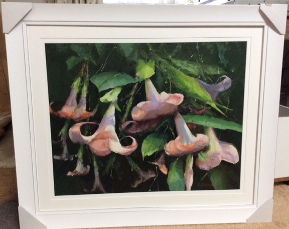 Oil Painting by Joan Denner titled Trumpet Flowers