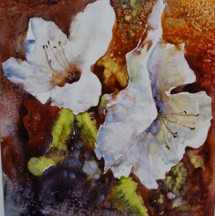  Painting by Joan Denner titled Lilies
