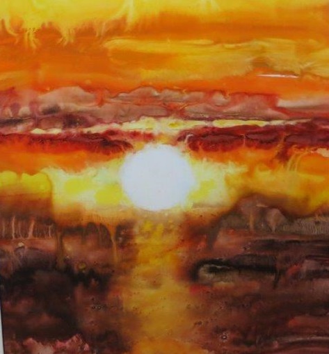  Painting by Joan Denner titled Sunset