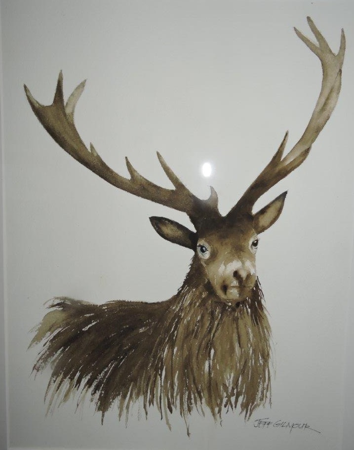 Watercolour Painting by Jeff Gilmour titled Stag 2