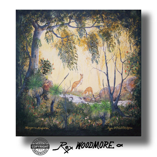 Acrylic Painting by Rex Woodmore titled Kangaroo Kingdom