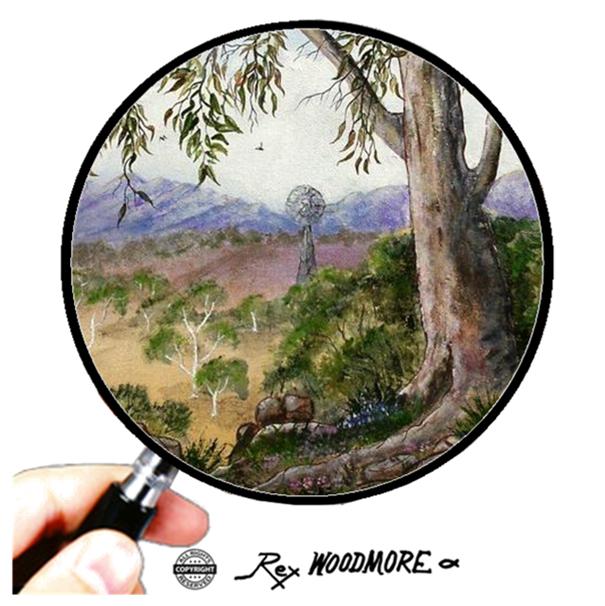 Acrylic Painting by Rex Woodmore titled Gumtree Gaze