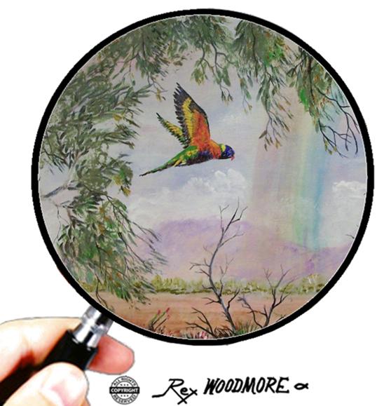 Acrylic Painting by Rex Woodmore titled Rainbow Ranges