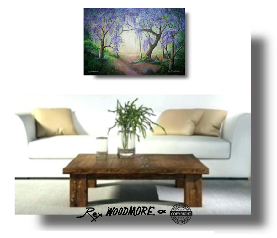 Acrylic Painting by Rex Woodmore titled Mauve Meander