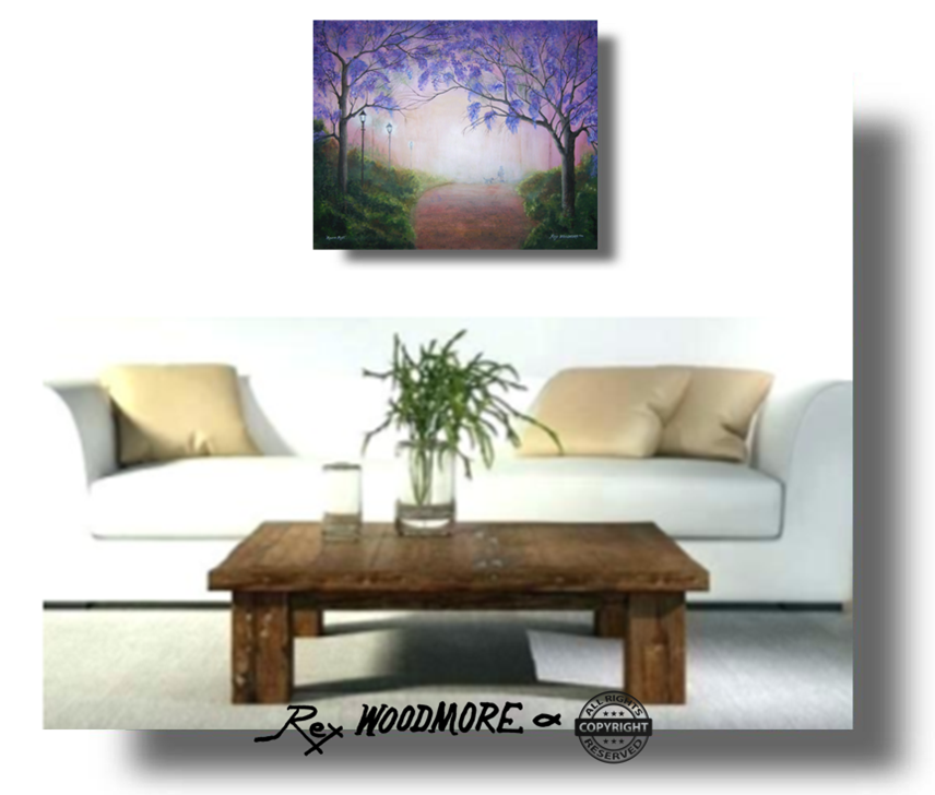 Acrylic Painting by Rex Woodmore titled Mauve Mist