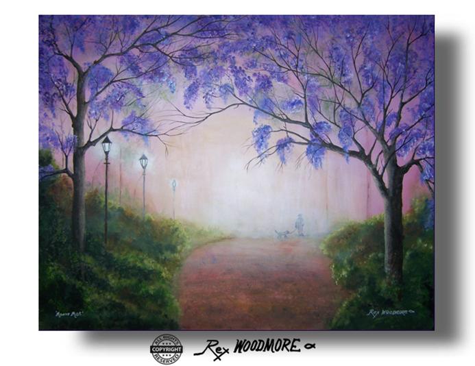 Acrylic Painting by Rex Woodmore titled Mauve Mist