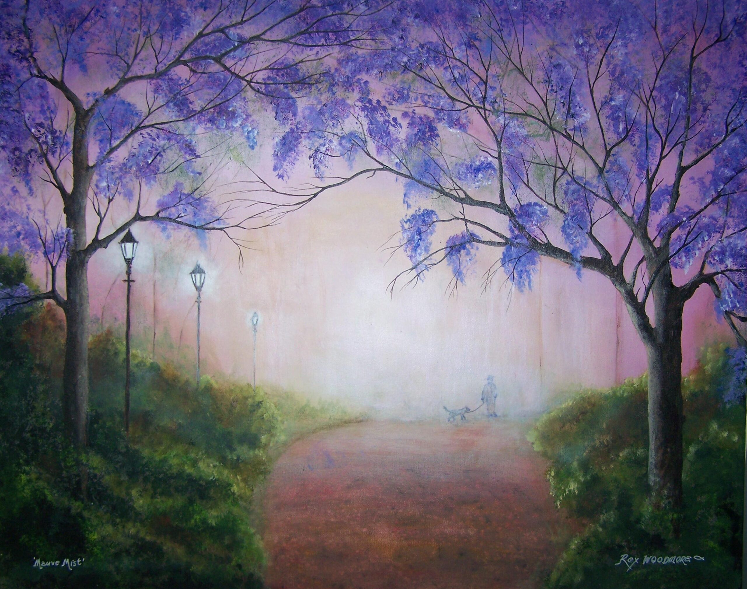Acrylic Painting by Rex Woodmore titled Mauve Mist