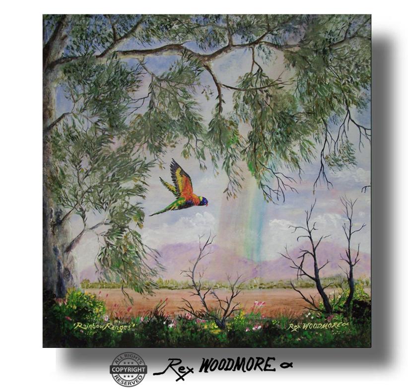 Acrylic Painting by Rex Woodmore titled Rainbow Ranges