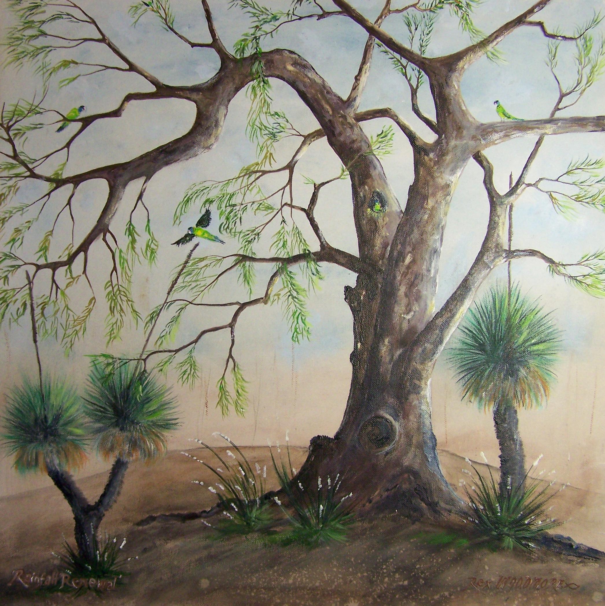Acrylic Painting by Rex Woodmore titled Rainfall Renewal