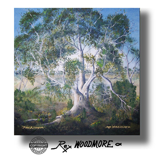 Acrylic Painting by Rex Woodmore titled Real Rivergum