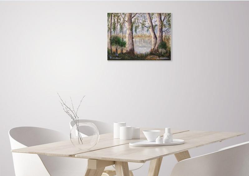 Acrylic Painting by Rex Woodmore titled Wooded Waters