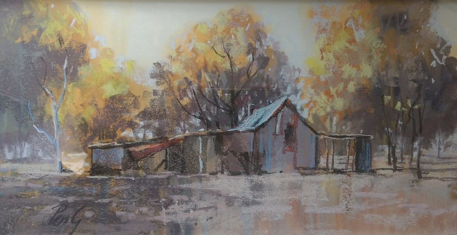 Pastel Painting by Penelope Gilbert-Ng titled Miners Cottage