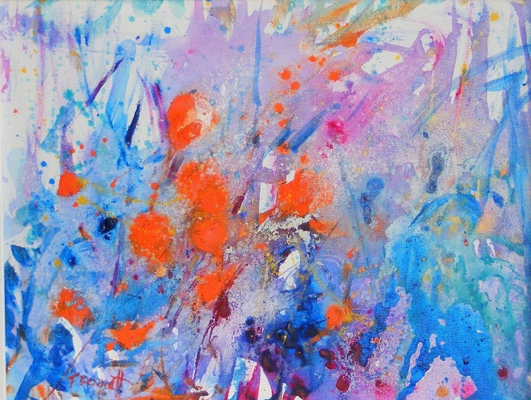 Mixed Media Painting by Trish Bennett titled Colour Magic