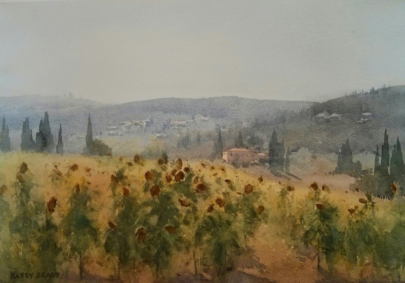 Watercolour Painting by Kasey Sealy titled Tuscan Light