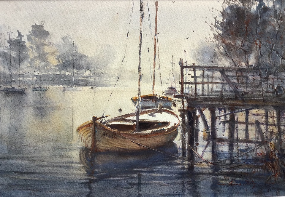 Watercolour Painting by Annee Kelly titled The Sound of Silence