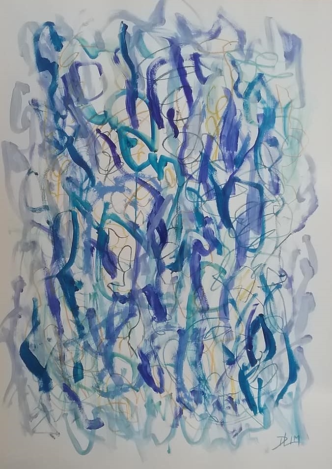Acrylic Painting by Dawn Lim titled Tangled Springs