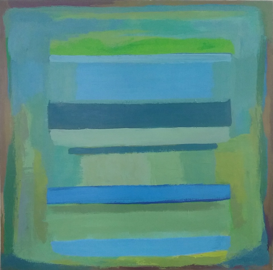 Acrylic Painting by Dawn Lim titled Blue Greens
