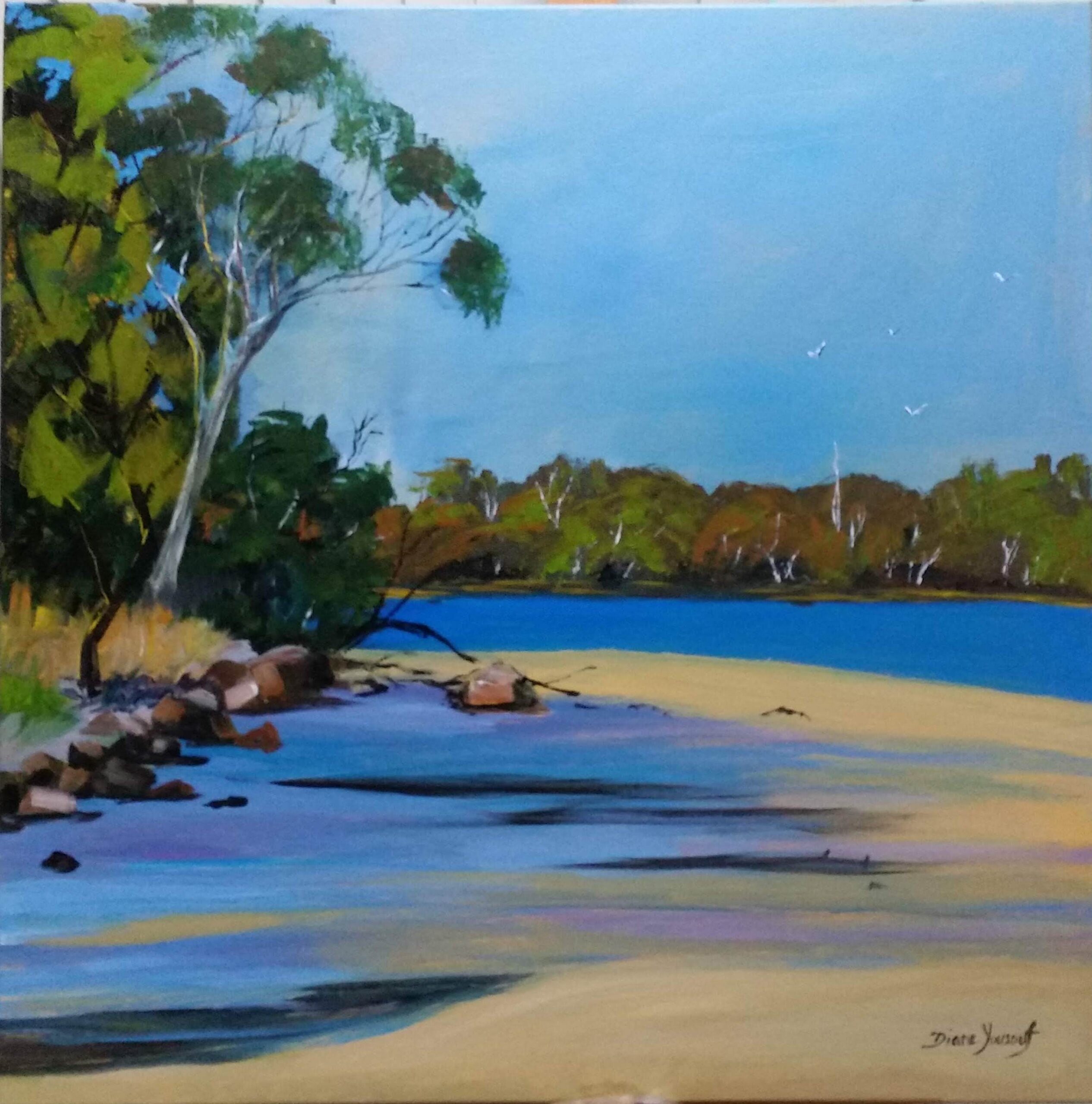 Acrylic Painting by Diane Yousouf titled Taylor's Beach