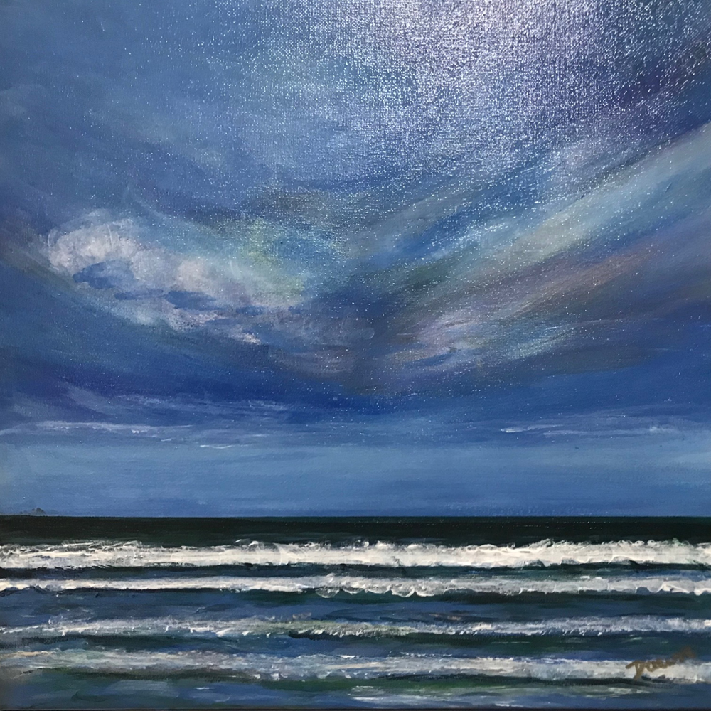 Acrylic Painting by Dawn Luttrell titled Down to the Sea