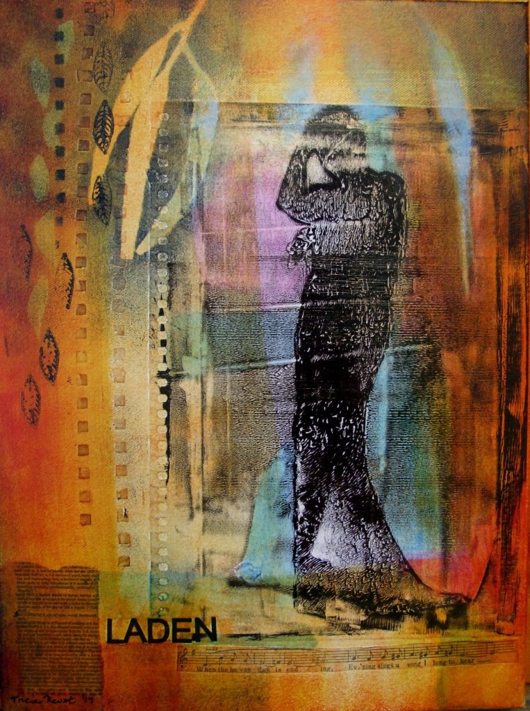 Mixed Media Painting by Tricia Reust titled Laden