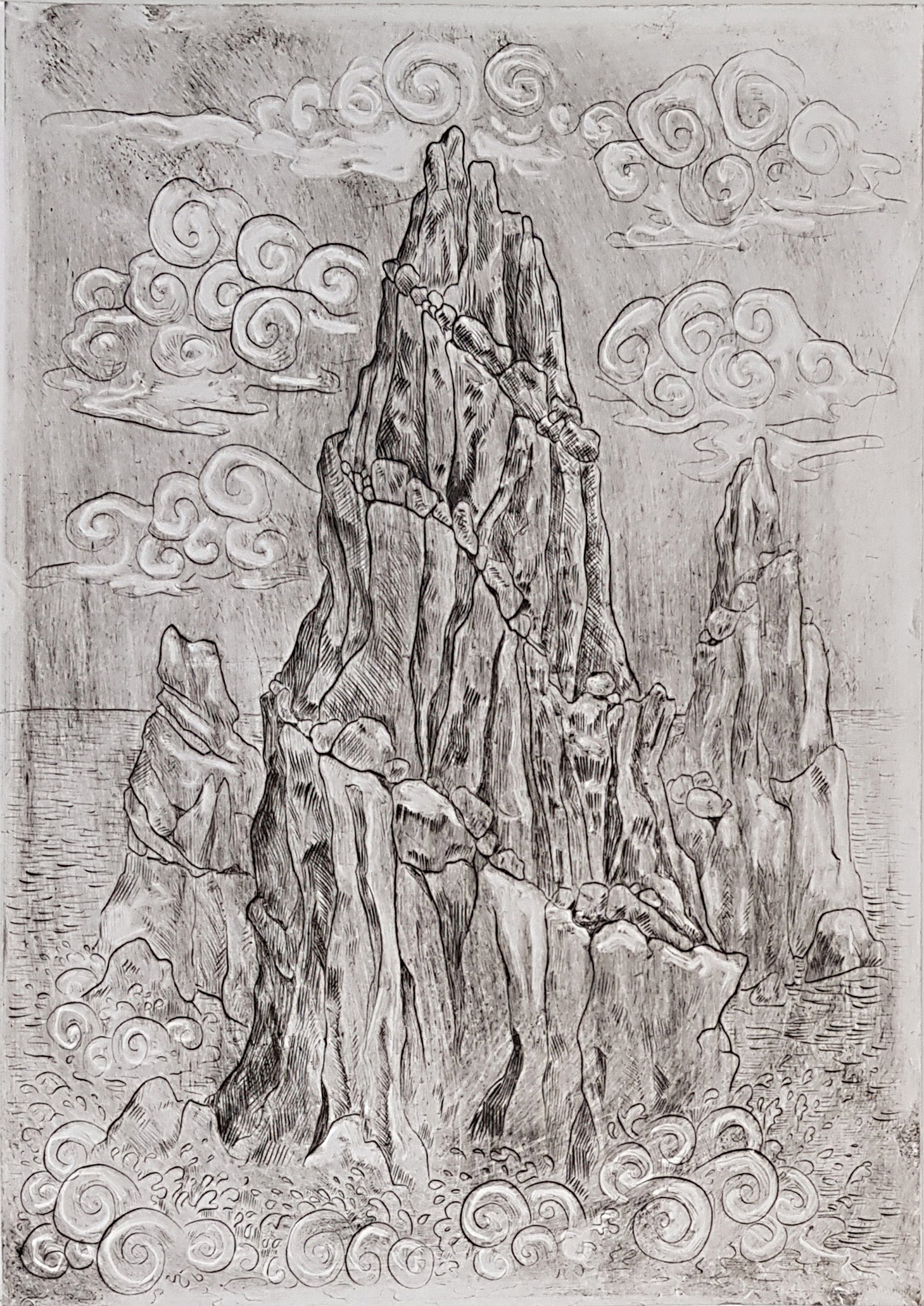 Pencil Painting by Renee Garling titled Dreamscape