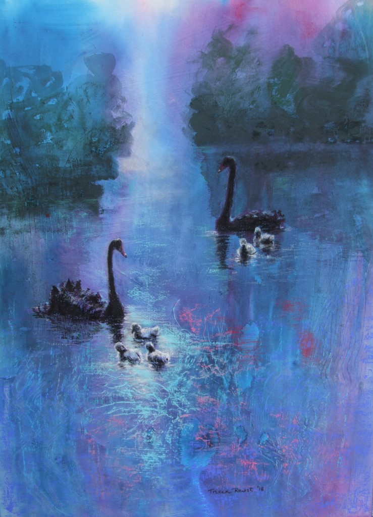 Mixed Media Painting by Tricia Reust titled Haven