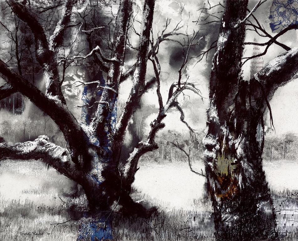 Mixed Media Painting by Tricia Reust titled The Heart's Direction