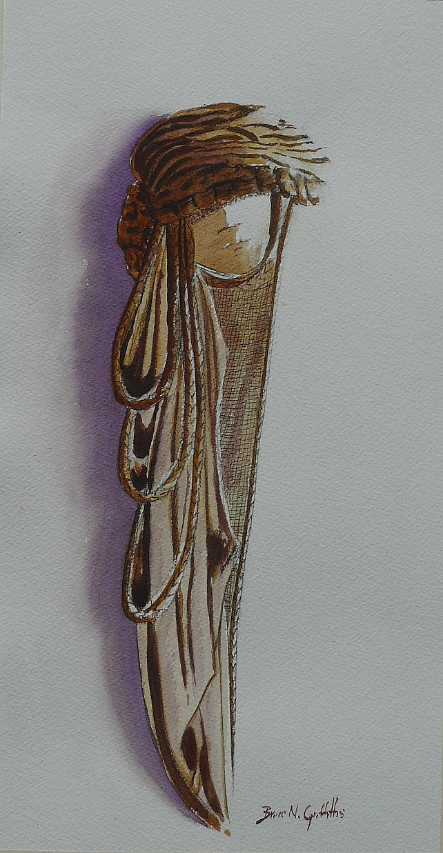 Watercolour Painting by Bruce Griffiths titled MASK