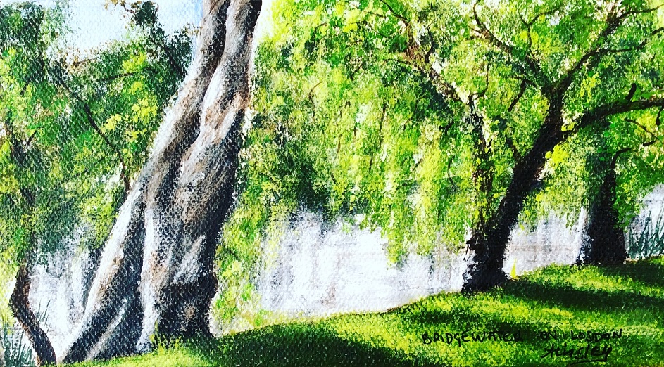 Acrylic Painting by Ainsley McPherson titled Bridgewater on Loddon