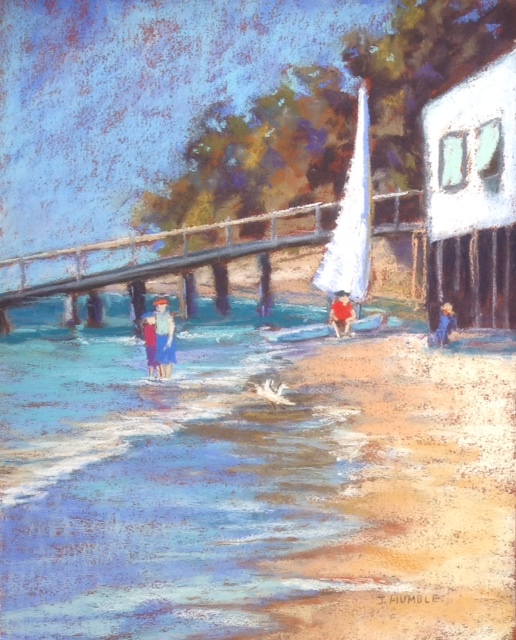 Pastel Painting by Janette Humble titled At The Yacht Club