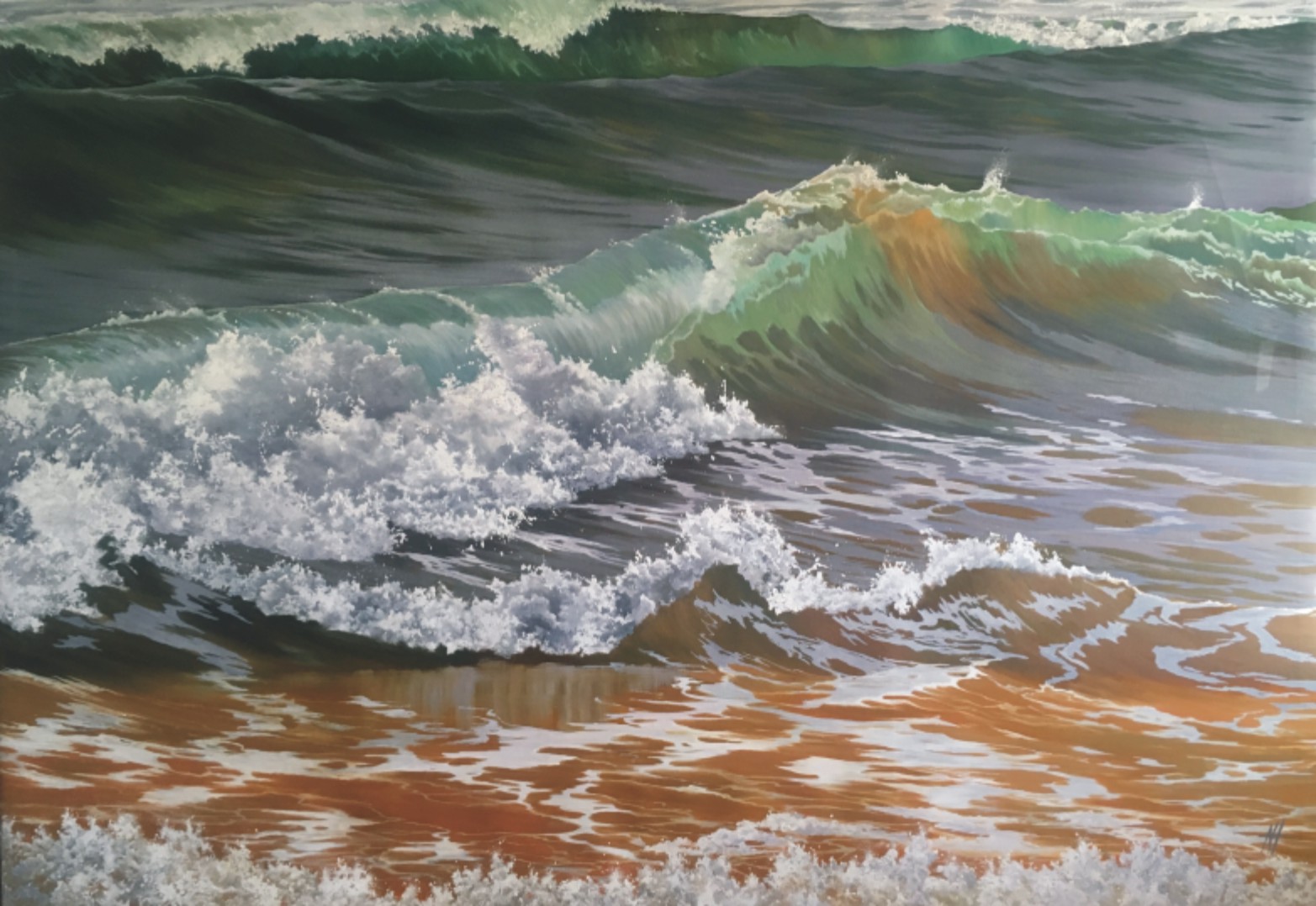 Oil Painting by Nicki Hall titled Shoredance
