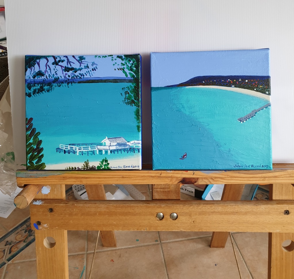 Acrylic Painting by Jennifer Baird titled Peninsula 2