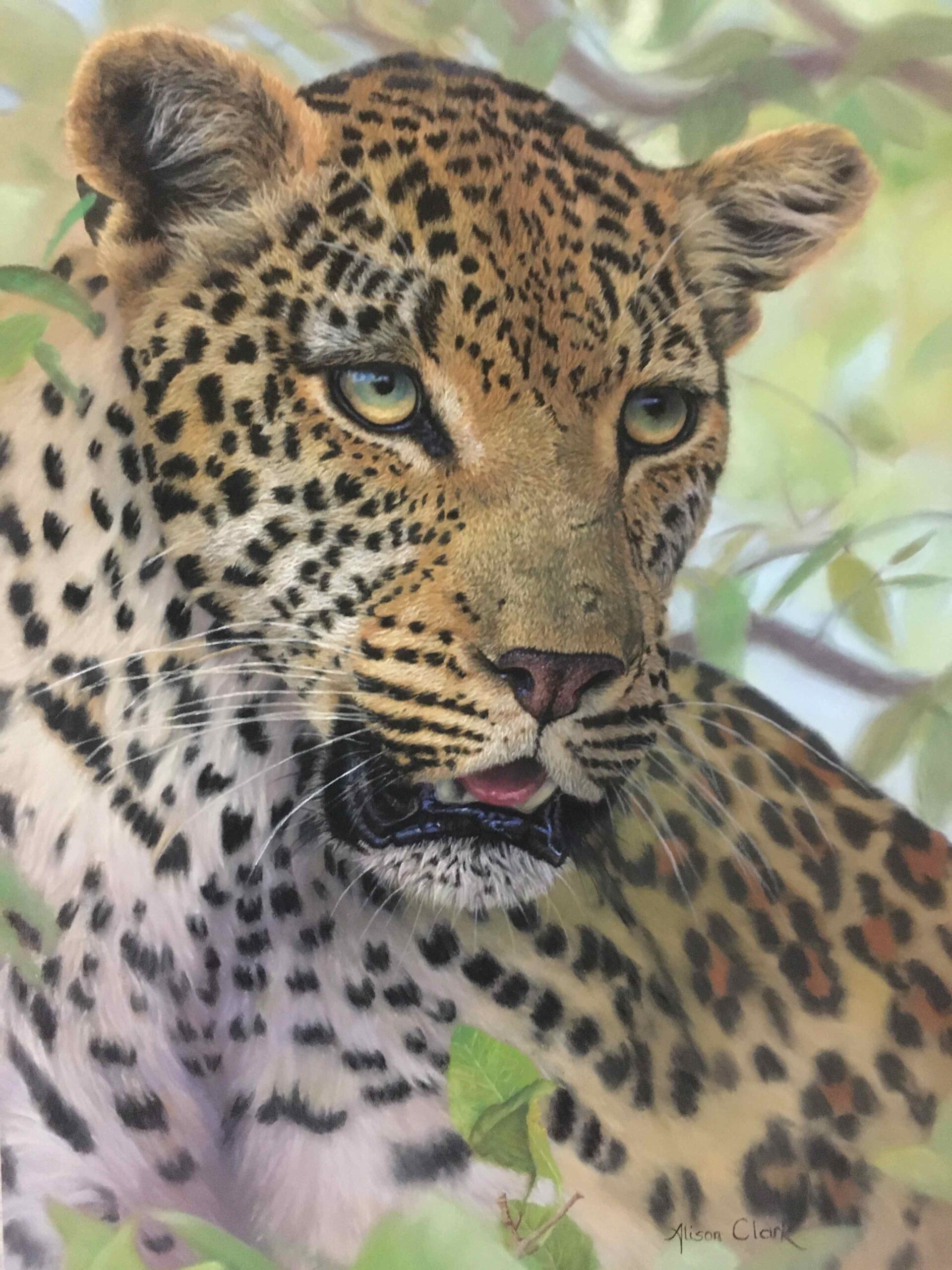 Pastel Painting by Alison Clark titled Who Is Under the Watchful Eyes