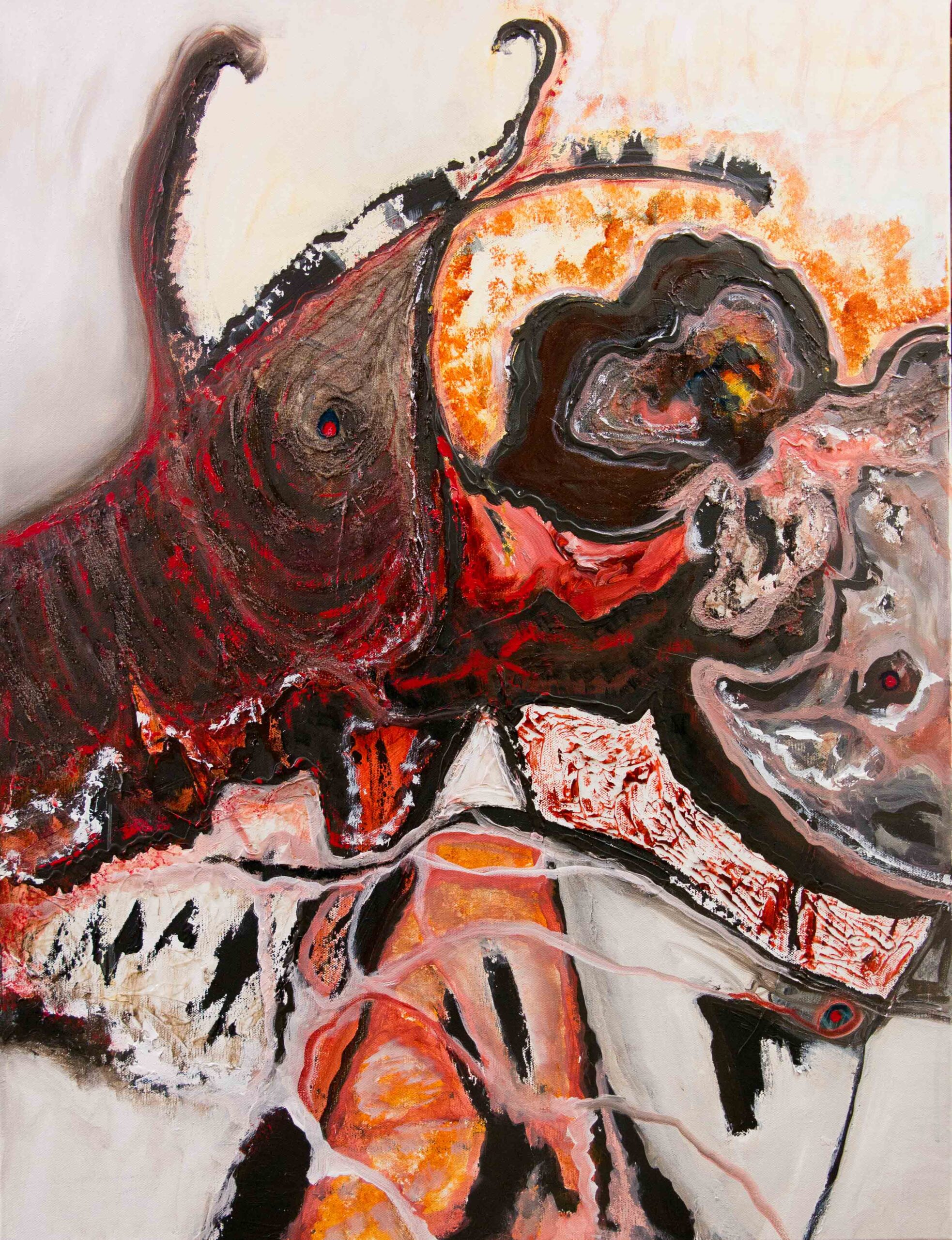 Acrylic Painting by Janine Rea titled Shuck
