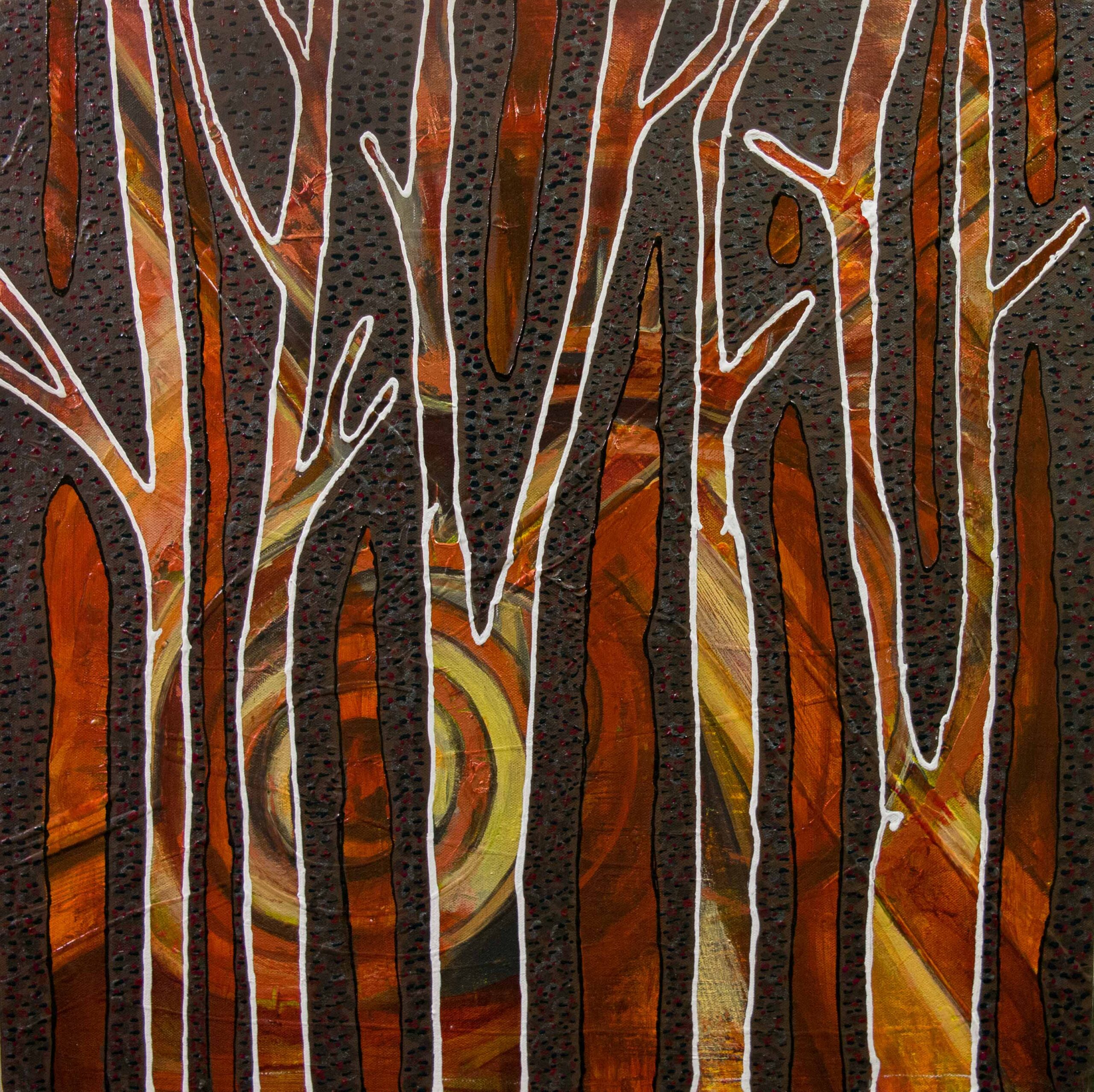 Acrylic Painting by Janine Rea titled WoodForest