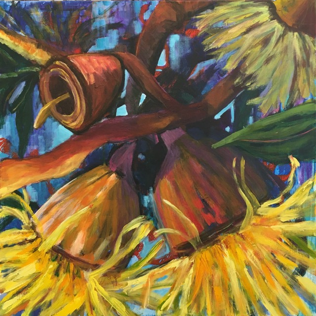 Pastel Painting by Janette Humble titled Golden Burst