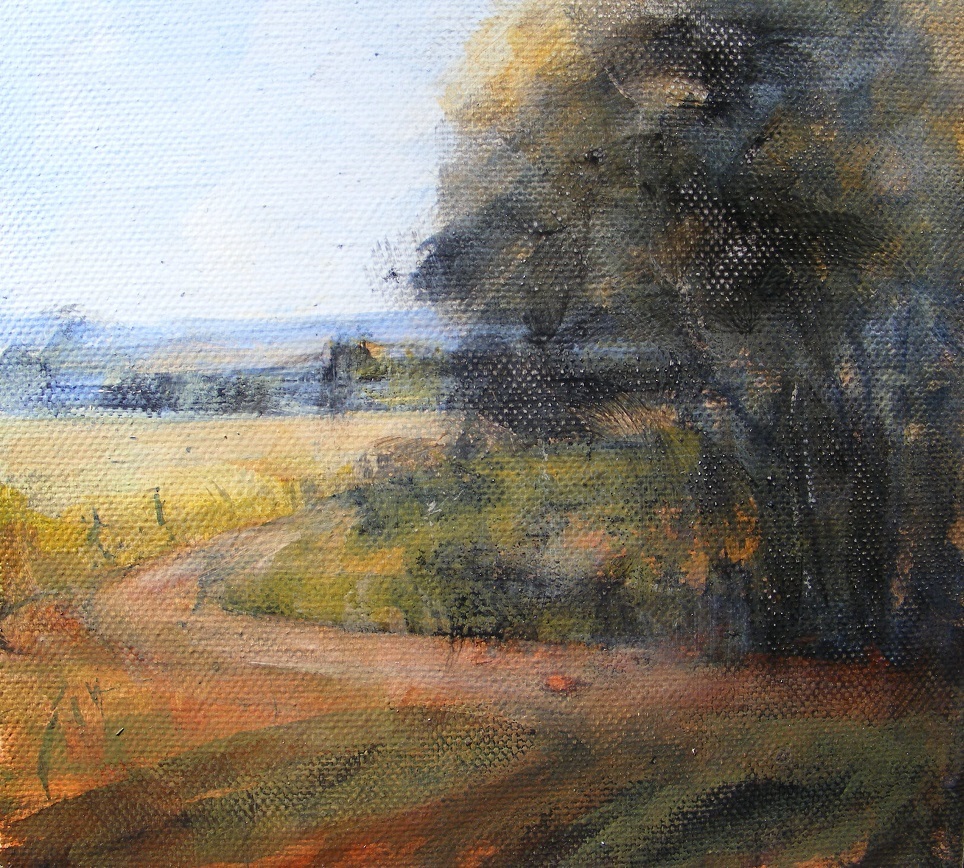 Oil Painting by Trish Bennett titled Road Home Hartley