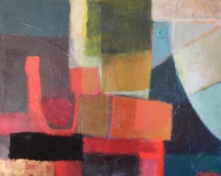 A Mixed Media painting by Marian Alexopoulos in the Abstract style  and titled Black Border