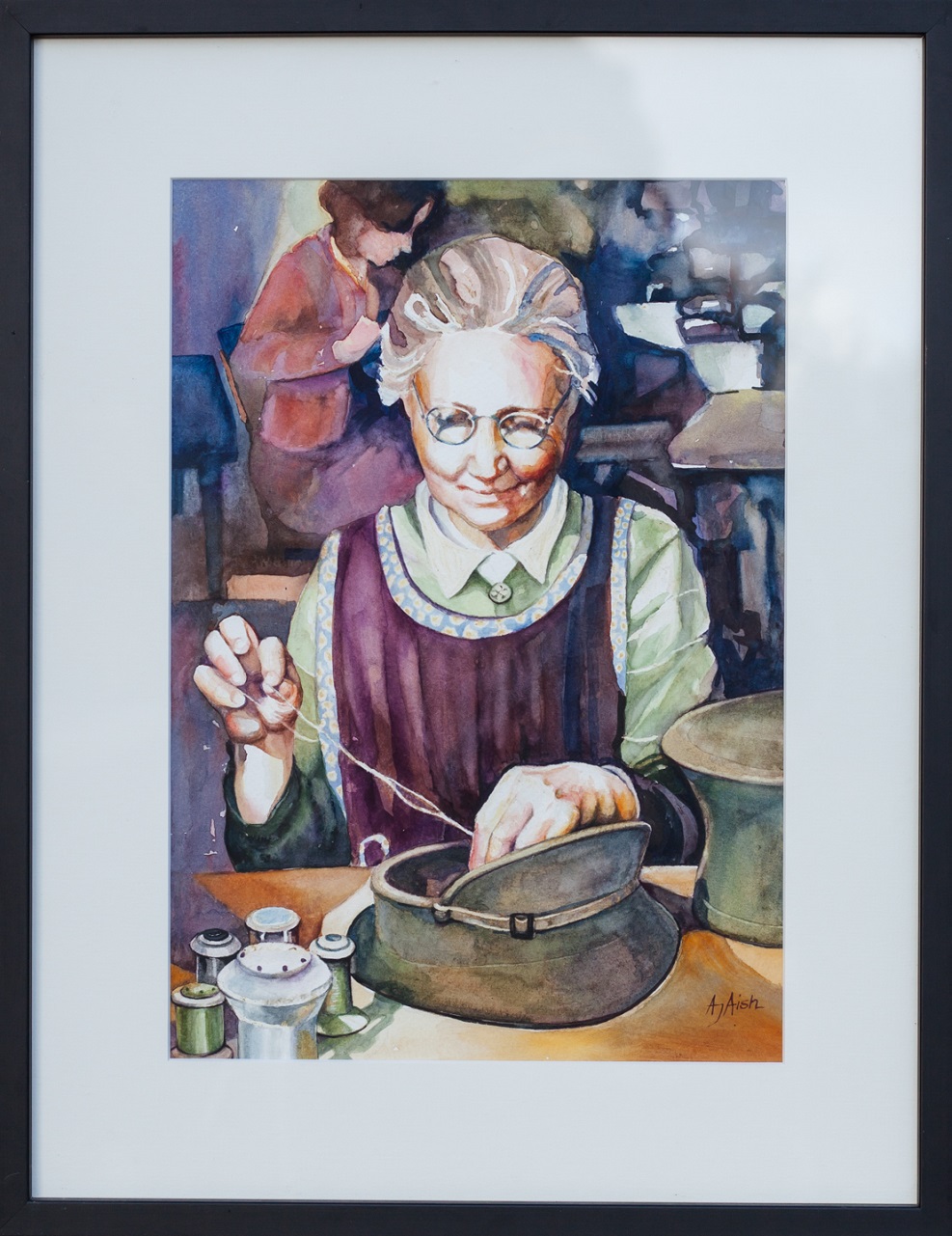 Watercolour Painting by Amanda Aish titled Nimble Fingers