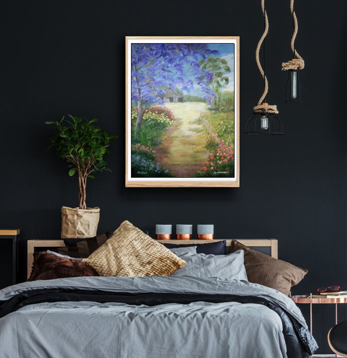 Acrylic Painting by Rex Woodmore titled Farm Flowers