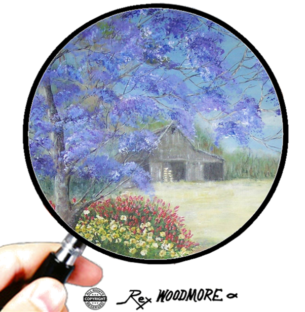 Acrylic Painting by Rex Woodmore titled Farm Flowers